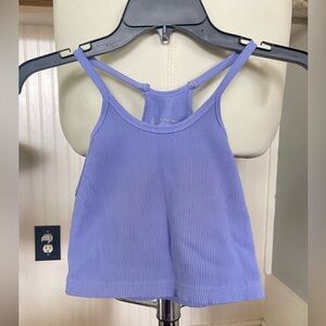 Free People Movement Lavender/Blue Ribbed Women's Top